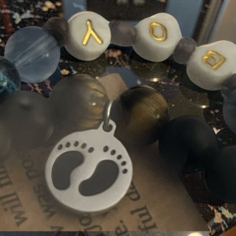 NIP New Dad Baby Boy Beaded Charm Bracelet